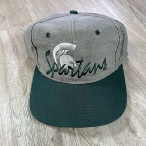 VTG‎ Michigan State Spartans Snapback Hat NCAA College The Game Gray Green Cap